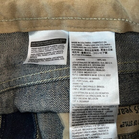 Levi's 511 Rare White Label Denim Jeans Men's Size 38 Altered Hem Silver Rivets - Picture 11 of 12